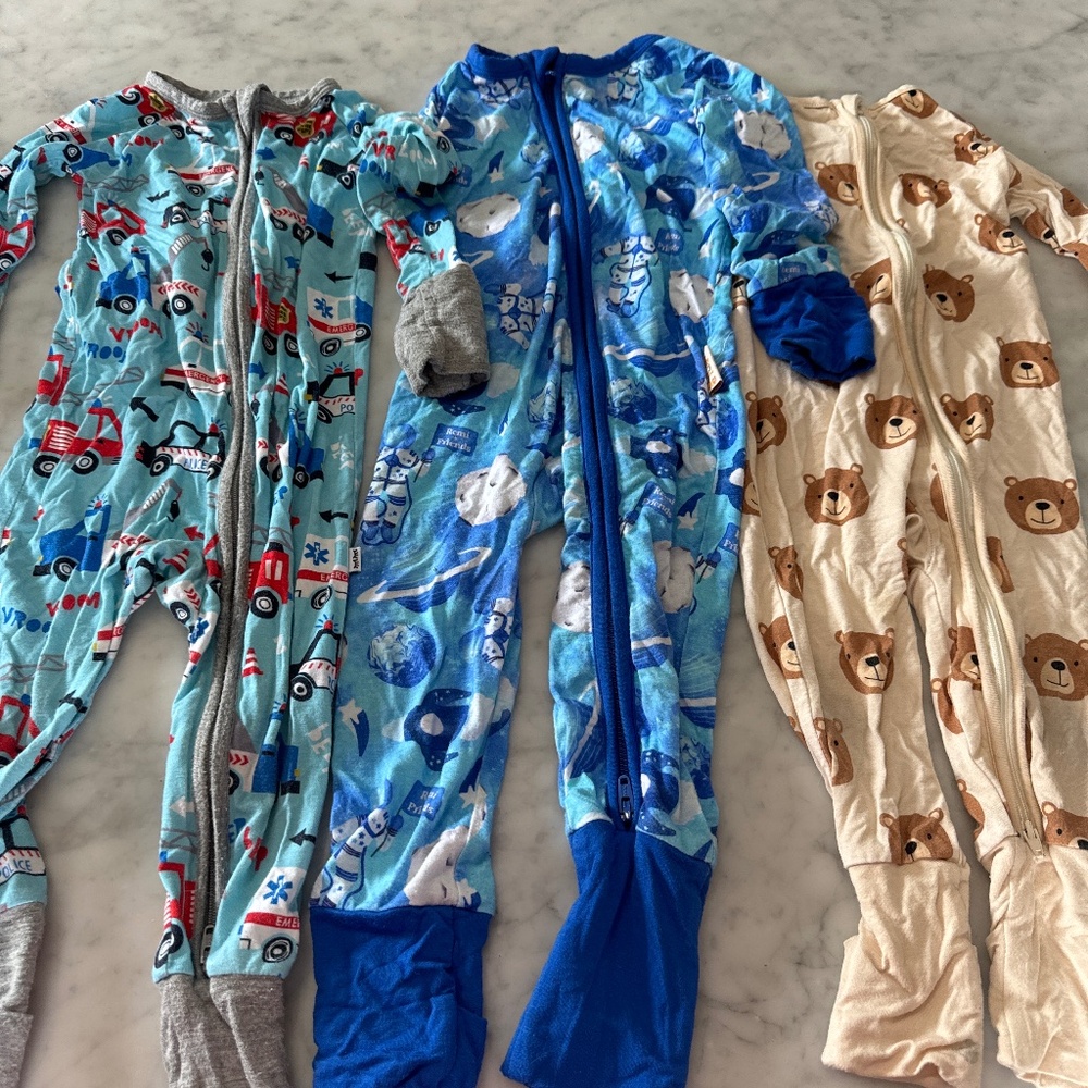 Set of bamboo footies